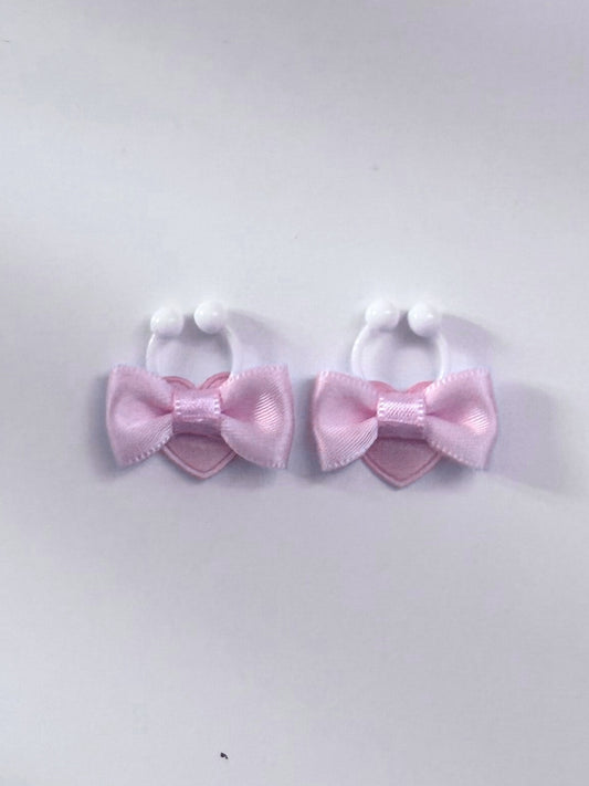 back view of pink sweetheart nipple clamps