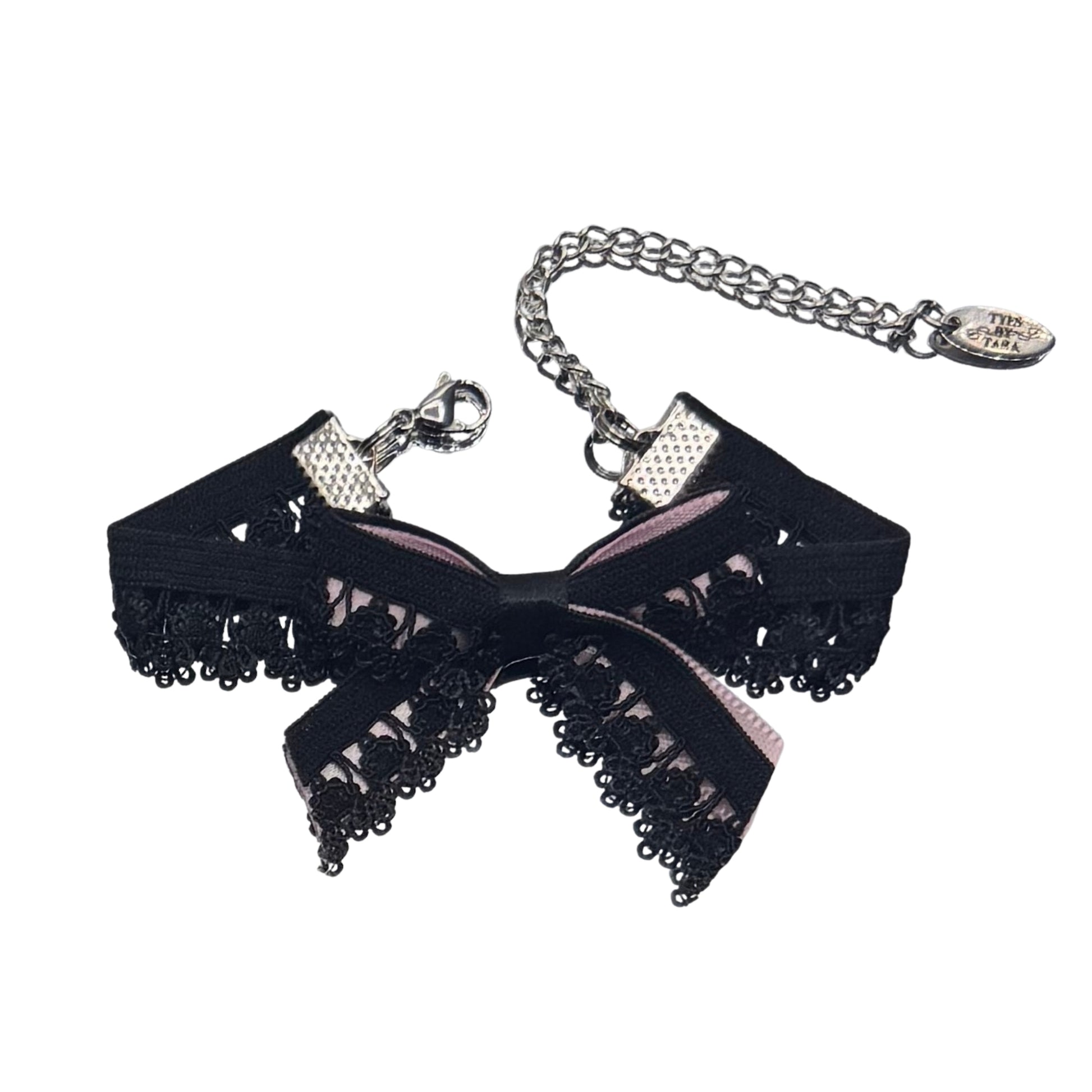 belle black elastic bow bracelet 