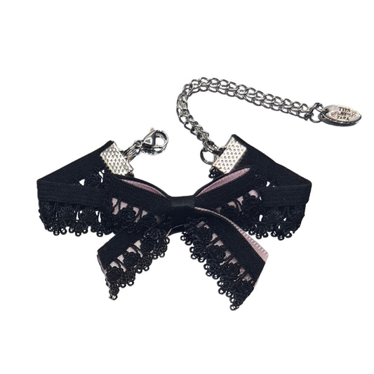 belle black elastic bow bracelet 