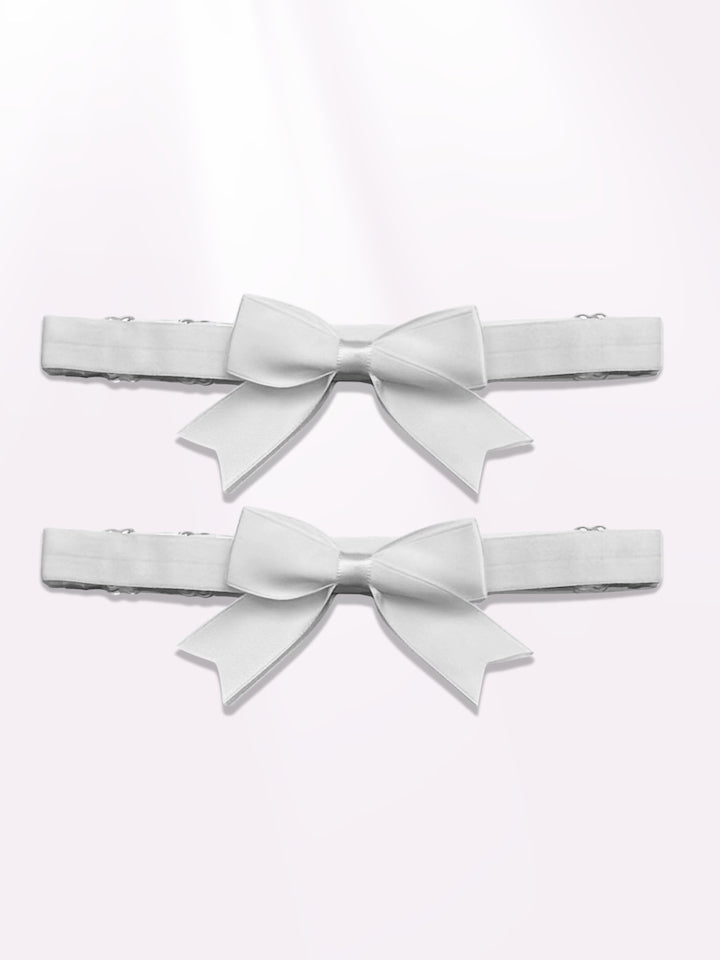 White Bow Leg Garters