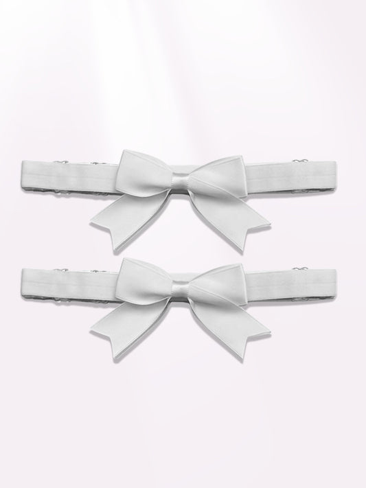 White Bow Leg Garters
