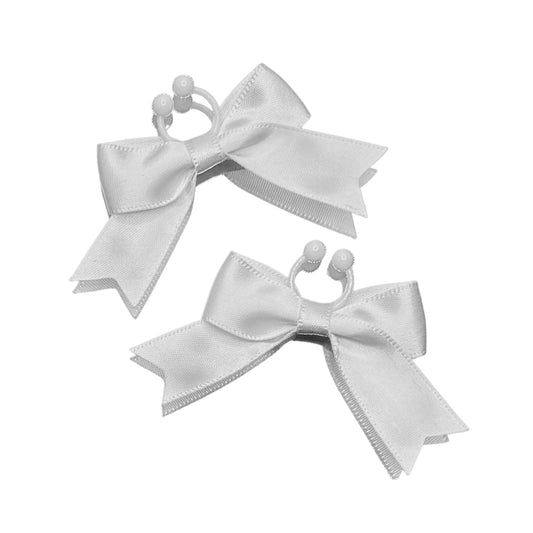 white bow nipple clamps on white background