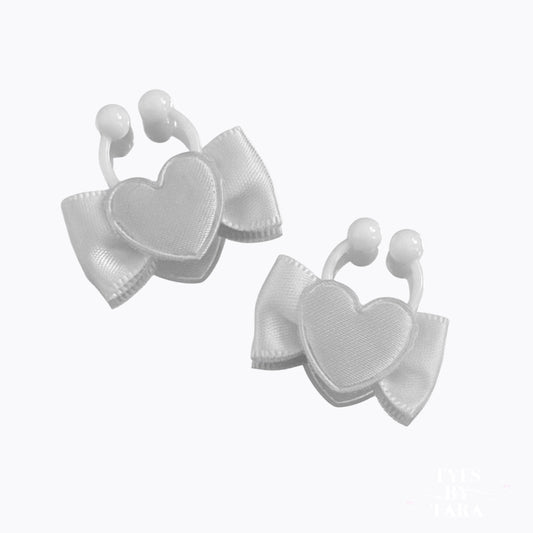 White Heart Nipple Clamps from the Sweetheart Collection