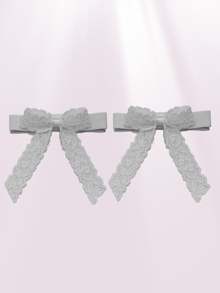 White Lace Heel Straps