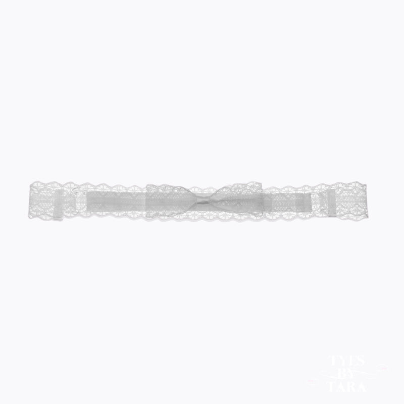 Siren White Lace Bow Belt