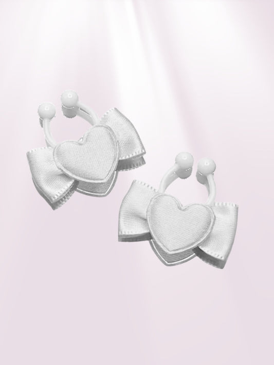 white sweetheart bow nipple clamps 
